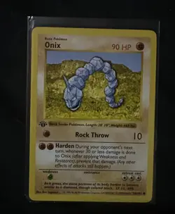 Pokemon Card - Onix Base Set (Shadowless) 56/102 Common 1st Edition - Image 1