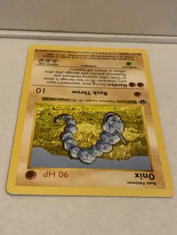 Onix 1st Edition Pokemon Card Base Set Shadowless 56/102 (1) - Image 3