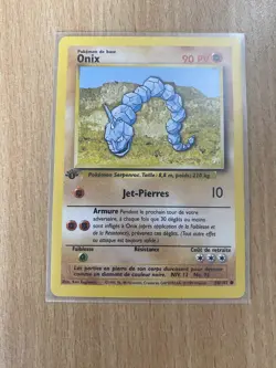 Pokemon TCG Onix Base Set Shadowless 1st Edition Common Card 56/102 LP - Image 1