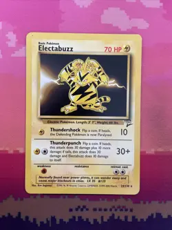 Pokemon Card Electabuzz Base Set 2 Rare 24/130 Near Mint - Image 1
