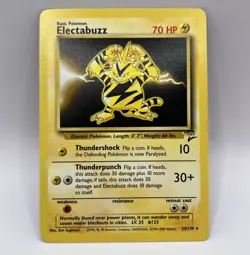 NM Electabuzz Base Set 2 Rare Non Holo 24/130 Vintage Pokemon WOTC TCG Card - Image 1