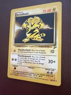 Pokemon TCG Electabuzz 24/130 Base Set 2 Non-Holo Card Rare Excellent Con - Image 3