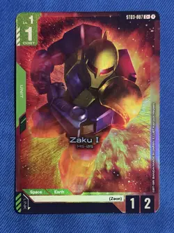 Gundam Card Game Zaku I ST03-007 Foil Common + English Edition - Image 1