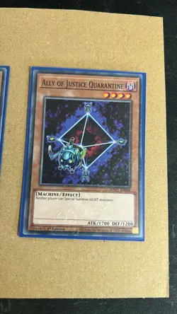 Ally of Justice Quarantine HAC1-EN088 Duel Terminal Yu-Gi-Oh Card 1st NM - Image 1