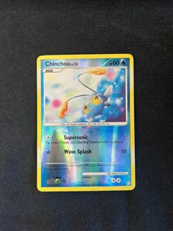 Chinchou 87/146 Reverse Holo Legends Awakened Pokemon Card 2008 Common LP - Image 1