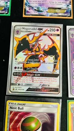 Pokemon Card Naganadel GX SV63/SV94 Hidden Fates Shiny Vault Near Mint - Image 1