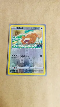 Bidoof Ditto Reverse Holo Pokemon Go Card 059/078 Unpeeled NM - Image 1