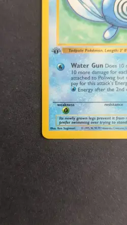 Pokemon Card Poliwag Shadowless Base Set 1st Edition Common 59/102 - Image 4