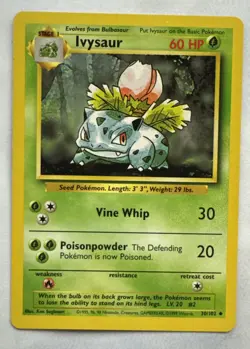 Ivysaur 30/102 Base Set Pokemon Card - Image 1