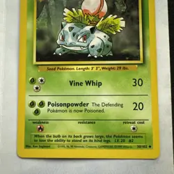 Ivysaur 30/102 Base Set Pokemon Card - Image 2