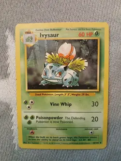 Ivysaur 30/102 | Base Set | Non Holo Pokemon Card HP good - Image 2