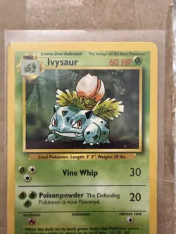 Pokemon Ivysaur Card 30/102 Base Set Regular Uncommon Vintage 1999 WOTC LP - Image 2