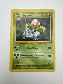 Pokemon TCG Base Set Ivysaur Card 30/102 HP Condition - Image 1