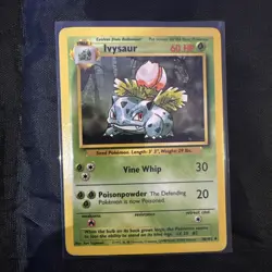 Pokemon TCG Ivysaur 30/102 Base Set Shadowless Vintage Card - Image 1