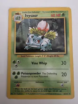 Pokemon TCG Ivysaur Card Uncommon Base Set 30/102 Lp/mp - Image 1