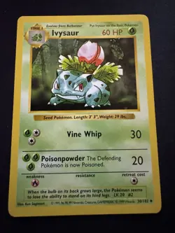 Pokemon TCG Ivysaur 30/102 Base Set Shadowless Vintage Card - Image 1