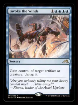 MTG - Invoke the Winds Kamigawa: Neon Dynasty #58 Rare LP - Image 1