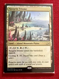 Raugrin Triome (251) Foil Prerelease Promo Stamp Ikoria New sealed MtG card - Image 1