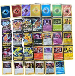 Pokemon TCG: Crown Zenith V & Holos Bundle: Total 34 Cards Pikachu Eevee Etc - Image 1
