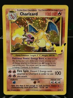 Pokemon TCG Charizard Celebrations 4/102 Holo Unlimited Holo Rare NM/M - Image 1