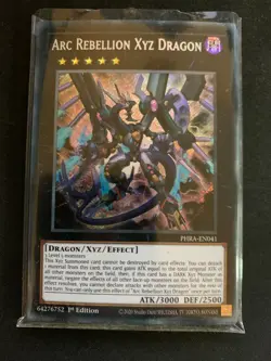 PHRA-EN041 Arc Rebellion Xyz Dragon | 1st Edition | Secret Rare Card YuGiOh NM - Image 1