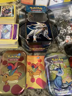 Pokemon Card Collection Lot Binder Holos Charizard GX Tins And Bulk Cards - Image 5