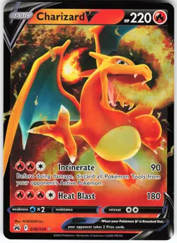 Charizard V 018/159 Pokemon Crown Zenith Holo Ultra Rare NM - Image 1