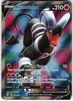 Houndoom V (Full Art) 178/189 Pokemon SWSH03: Darkness Ablaze Holo Ultra Rare NM - Image 1