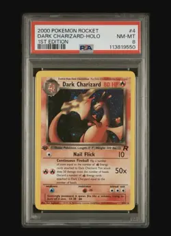 2000 POKEMON ROCKET #4 DARK CHARIZARD-HOLO 1ST EDITION PSA 8 - Image 1
