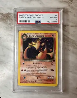 2000 Pokemon Rocket Dark Charizard-Holo #4 PSA 8 - Image 1