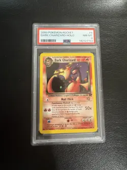 2000 Dark Charizard Holo Pokemon Rocket 4/82 FRESH SLAB- PSA 8 NM-MT - Image 3