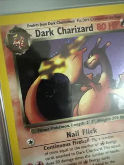 2000 Dark Charizard Holo Pokemon Rocket 4/82 FRESH SLAB- PSA 8 NM-MT - Image 5