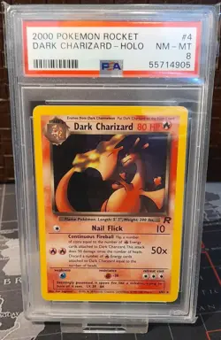 PSA 8 - Dark Charizard (4/82) - Team Rocket Holo - 2000 WOTC Pokemon Card - Image 1