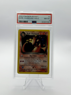 Pokemon TCG 2000 Team Rocket 4/82 Dark Charizard Holo PSA 8 - Image 1