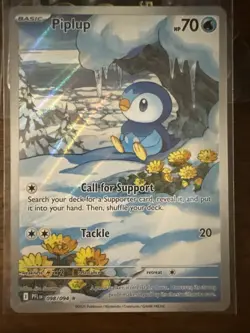Pokemon TCG Piplup Illustration Rare 098/094 Near Mint Phantasmal Flames - Image 1