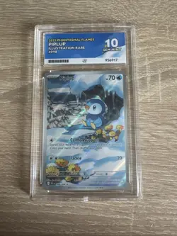 Pokemon TCG Piplup Phantasmal Flames 098/094 Illustration Rare Ace 10 Gem Mint - Image 1