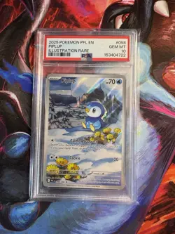 Pokemon TCG - Piplup 098/094 Phantasmal Flames Illustration Rare PSA 10 GEM MINT - Image 1