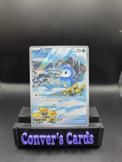 Pokemon TCG Piplup 098/094 – Phantasmal Flames – Illustration Rare (168) - Image 1