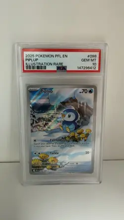 Pokemon TCG - Piplup 098/094 Phantasmal Flames Illustration Rare PSA 10 GEM MINT - Image 1