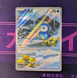 Pokemon TCG Piplup Illustration Rare 098/094 Phantasmal Flames-NM - Image 1