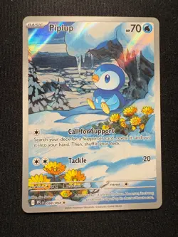 Pokemon TCG Piplup 098/094 Illustration Rare – Phantasmal Flames – NM - Image 2