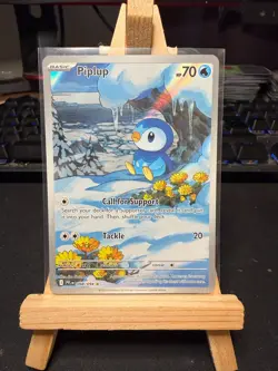 Pokemon TCG Piplup 098/094 Illustration Rare – Phantasmal Flames – NM - Image 1