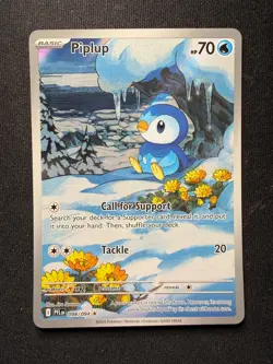Pokemon TCG Piplup 098/094 Illustration Rare – Phantasmal Flames – NM - Image 2