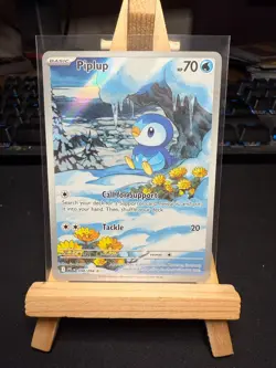 Pokemon TCG Piplup 098/094 Illustration Rare – Phantasmal Flames – NM - B - Image 1