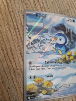 Pokemon TCG Piplup 098/094 Illustration Rare Phantasmal Flames Mint Condition - Image 3