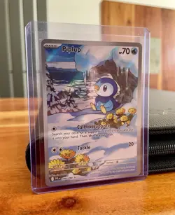 Pokemon TCG Piplup 098/094 - Phantasmal Flames Illustration Rare - Image 1