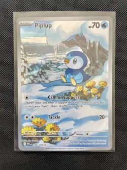 Pokemon TCG Piplup 098/094 - Phantasmal Flames Illustration Rare - Image 2