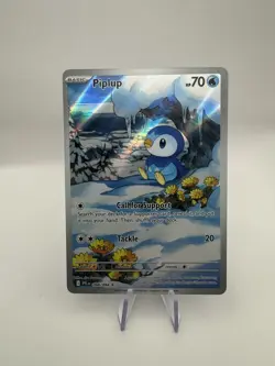 Pokemon TCG Piplup 098/094 Phantasmal Flames Illustration Rare - Image 1