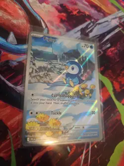 Pokemon TCG Piplup 098/094 Phantasmal Flames Illustration Rare - Image 1