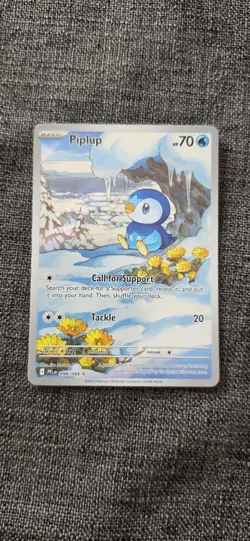 Pokemon TCG Piplup Illustration Rare Card Phantasmal Flames 098/094 - Image 1